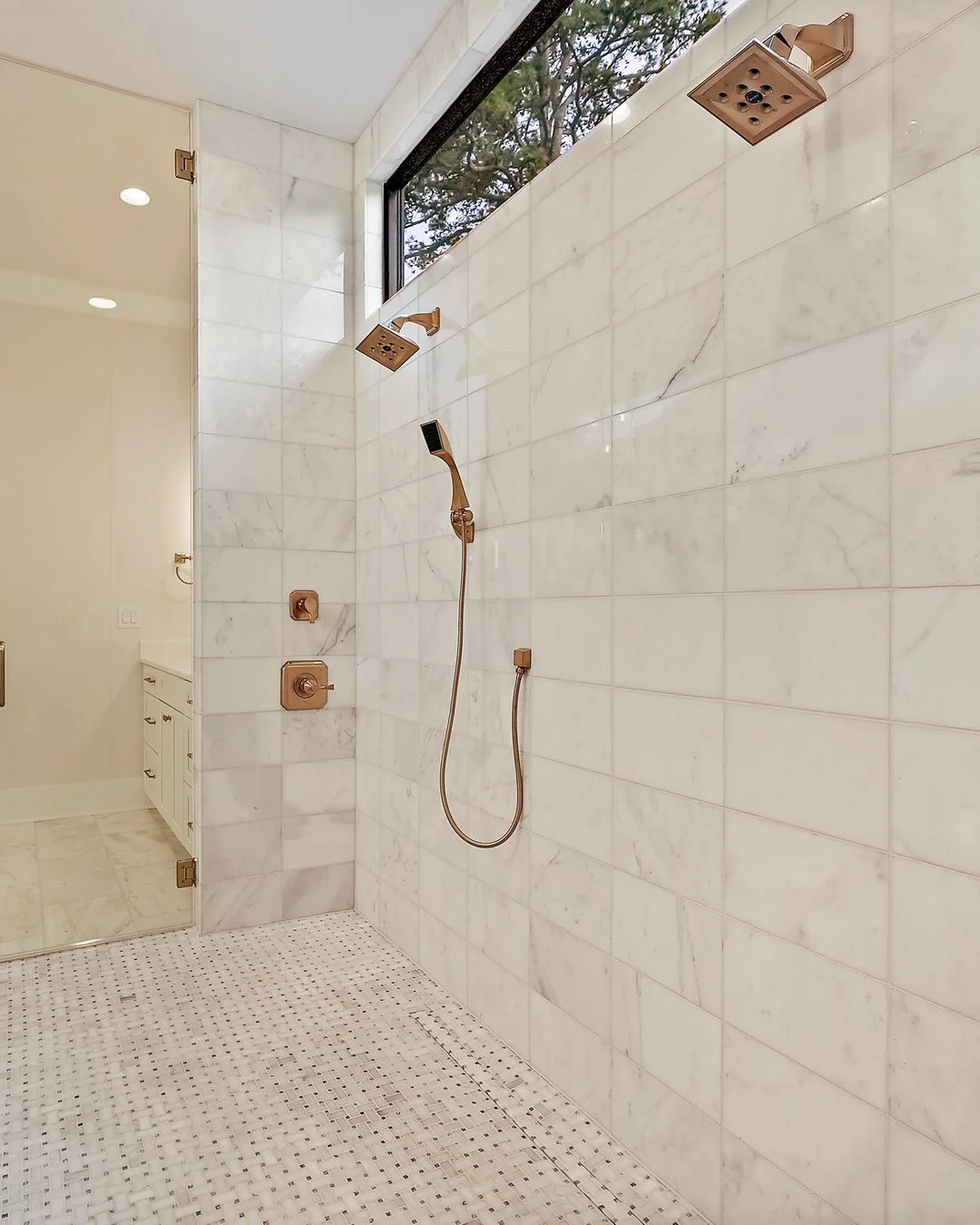 R&B project photo: close-up of shower tile and fixtures