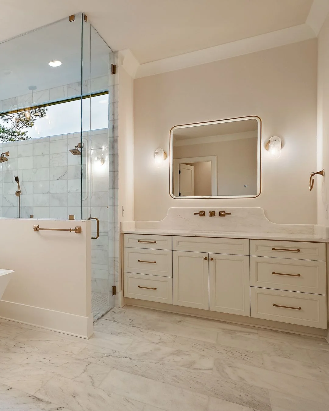 R&B project photo: primary bathroom vanity with storage